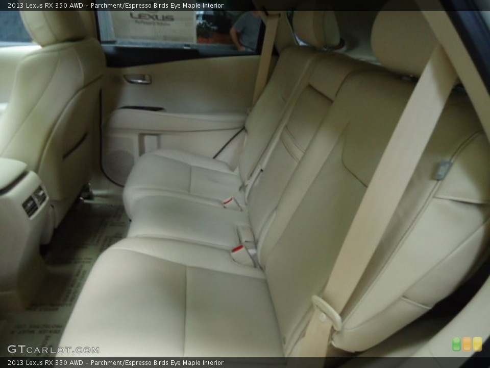 Parchment/Espresso Birds Eye Maple Interior Rear Seat for the 2013 Lexus RX 350 AWD #68764270