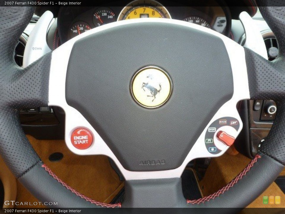 Beige Interior Steering Wheel for the 2007 Ferrari F430 Spider F1 #68764276