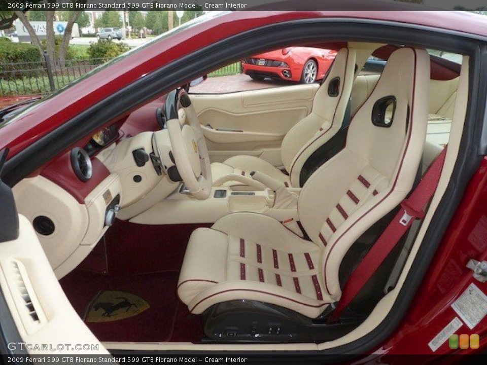 Cream Interior Front Seat for the 2009 Ferrari 599 GTB Fiorano  #68764549