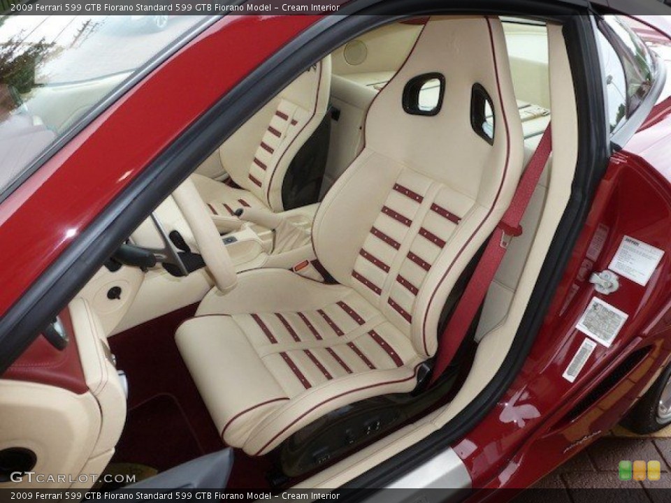 Cream Interior Front Seat for the 2009 Ferrari 599 GTB Fiorano  #68764559