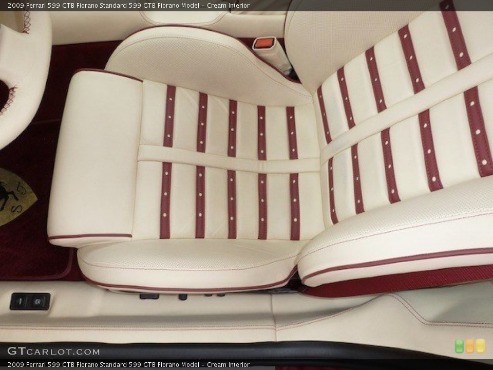 Cream Interior Front Seat for the 2009 Ferrari 599 GTB Fiorano  #68764570
