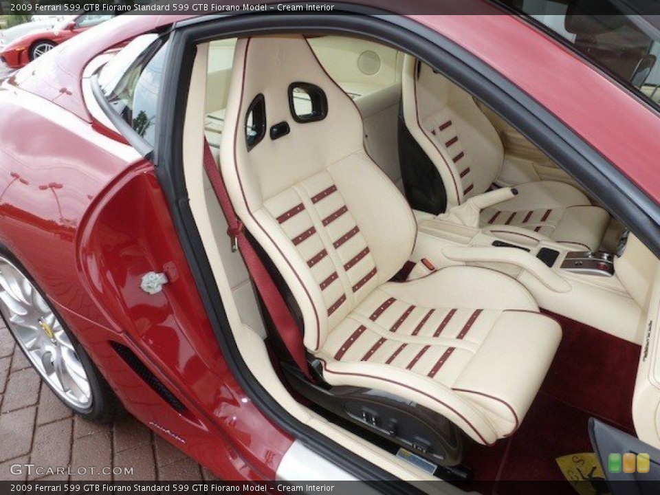 Cream Interior Front Seat for the 2009 Ferrari 599 GTB Fiorano  #68764660