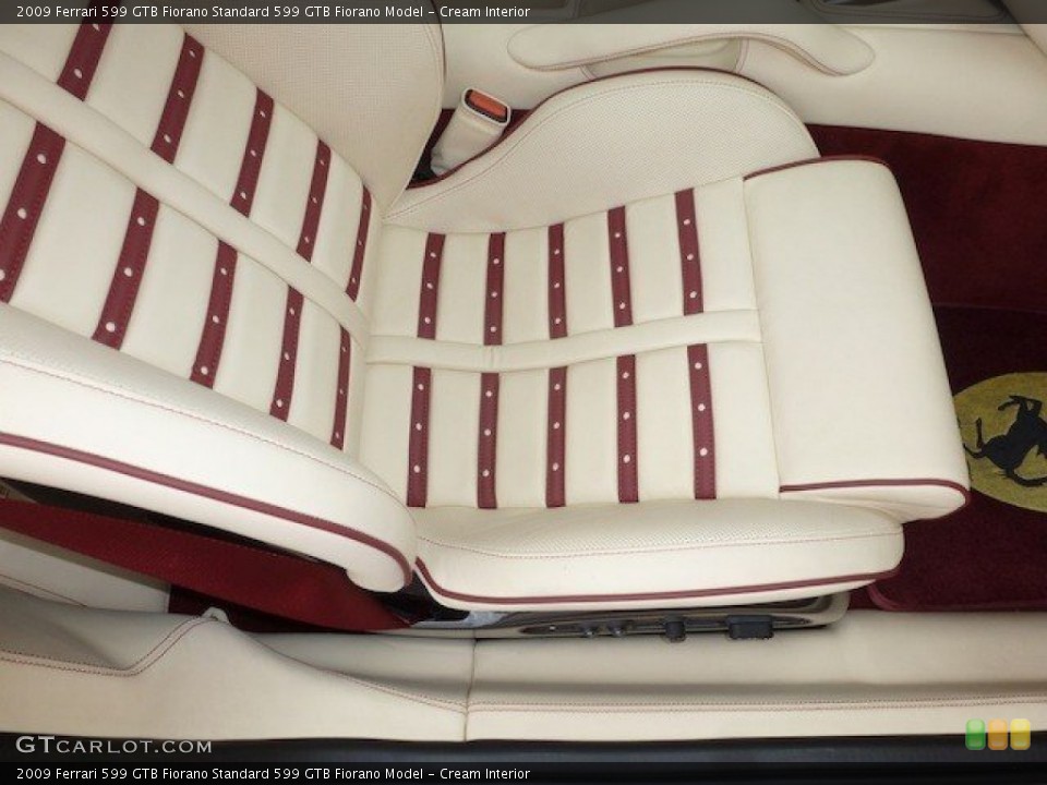 Cream Interior Front Seat for the 2009 Ferrari 599 GTB Fiorano  #68764669