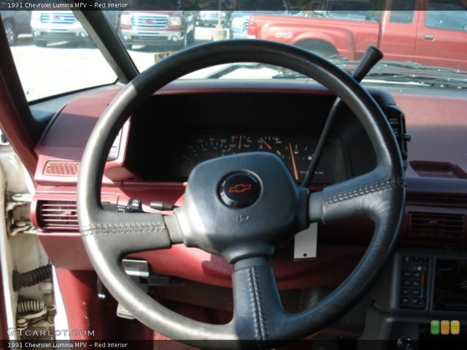 Red Interior Steering Wheel for the 1991 Chevrolet Lumina MPV #68765136