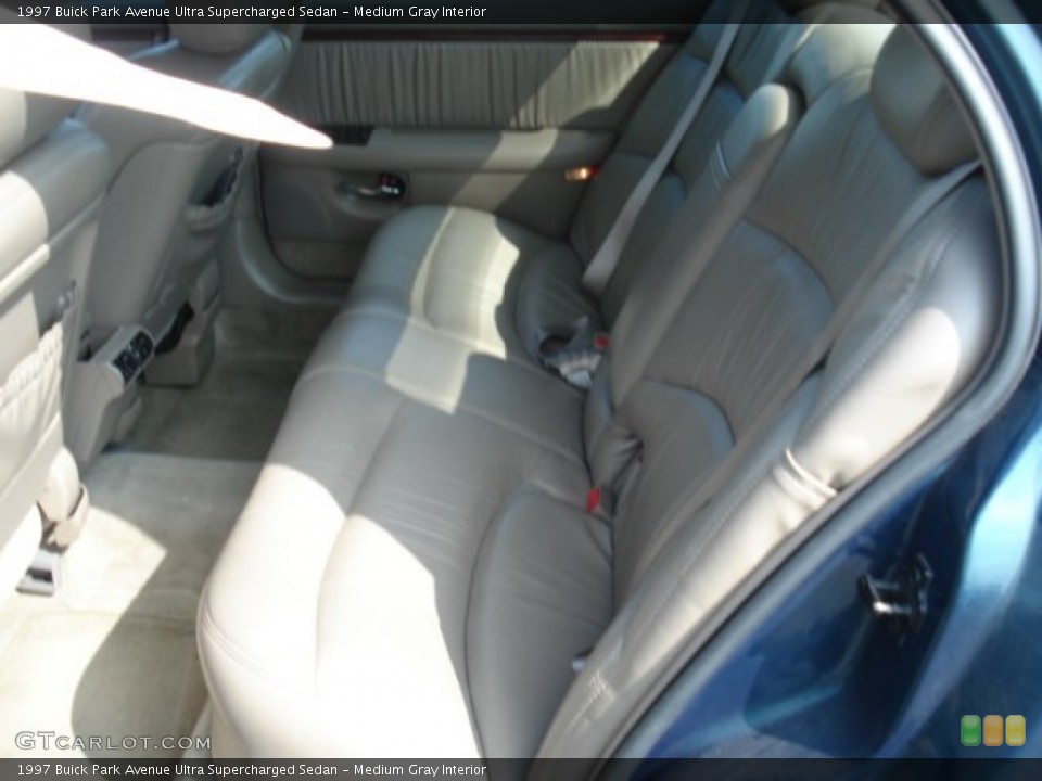 Medium Gray Interior Rear Seat for the 1997 Buick Park Avenue Ultra Supercharged Sedan #68765893