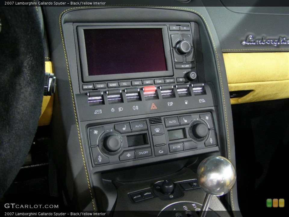 Black/Yellow Interior Controls for the 2007 Lamborghini Gallardo Spyder #68766