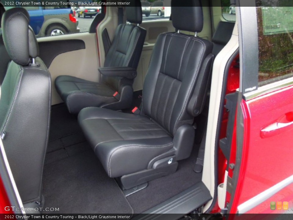 Black/Light Graystone Interior Rear Seat for the 2012 Chrysler Town & Country Touring #68766549