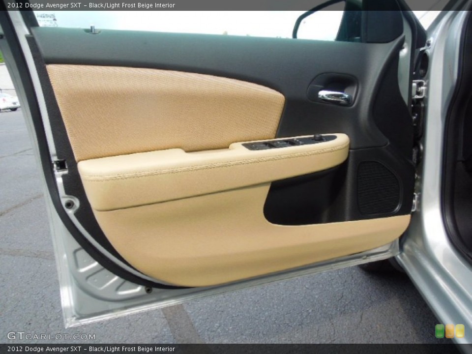 Black/Light Frost Beige Interior Door Panel for the 2012 Dodge Avenger SXT #68767102