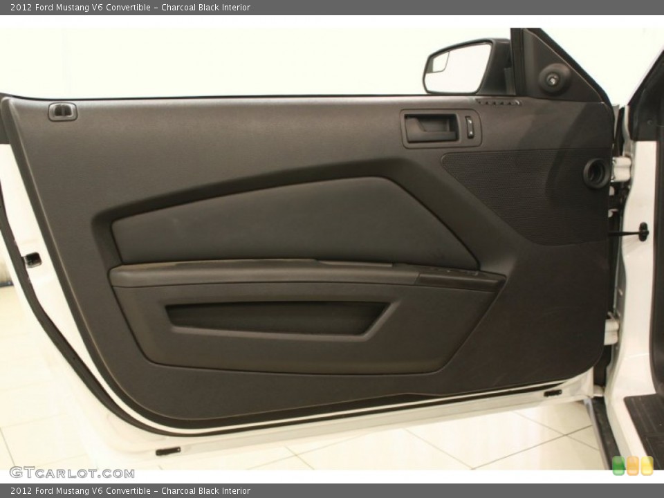 Charcoal Black Interior Door Panel for the 2012 Ford Mustang V6 Convertible #68768770