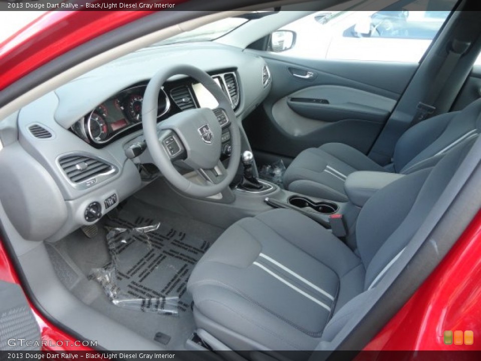 Black/Light Diesel Gray Interior Prime Interior for the 2013 Dodge Dart Rallye #68769124