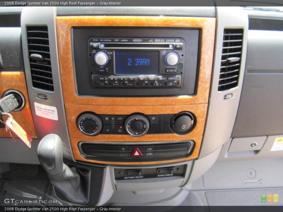 Gray Interior Controls for the 2008 Dodge Sprinter Van 2500 High Roof Passenger #68770525
