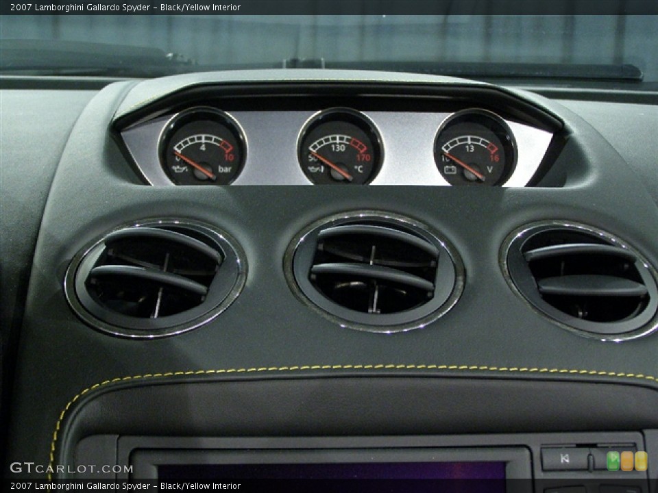 Black/Yellow Interior Gauges for the 2007 Lamborghini Gallardo Spyder #68772
