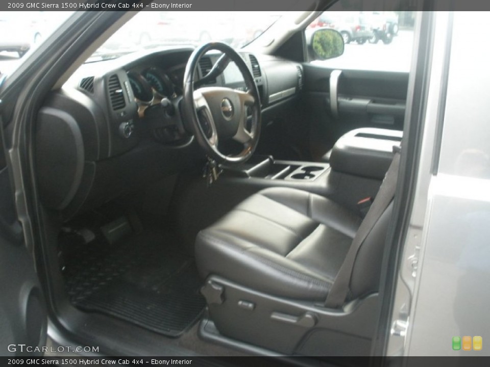 Ebony Interior Photo for the 2009 GMC Sierra 1500 Hybrid Crew Cab 4x4 #68776616
