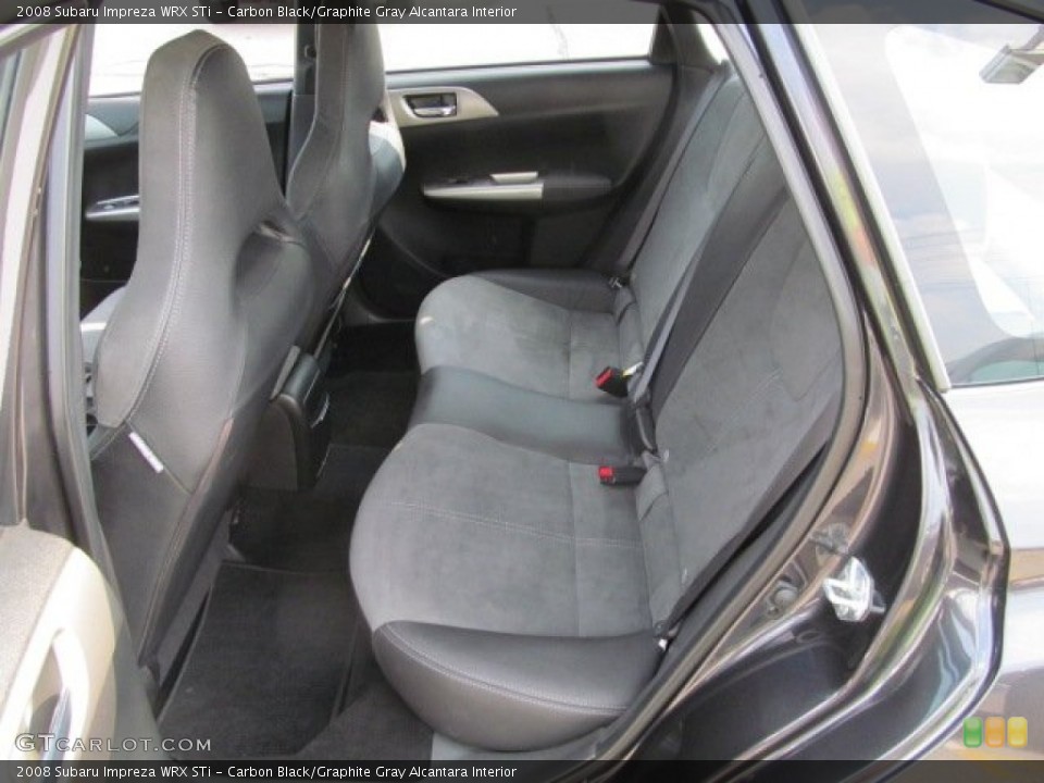 Carbon Black/Graphite Gray Alcantara Interior Rear Seat for the 2008 Subaru Impreza WRX STi #68777606