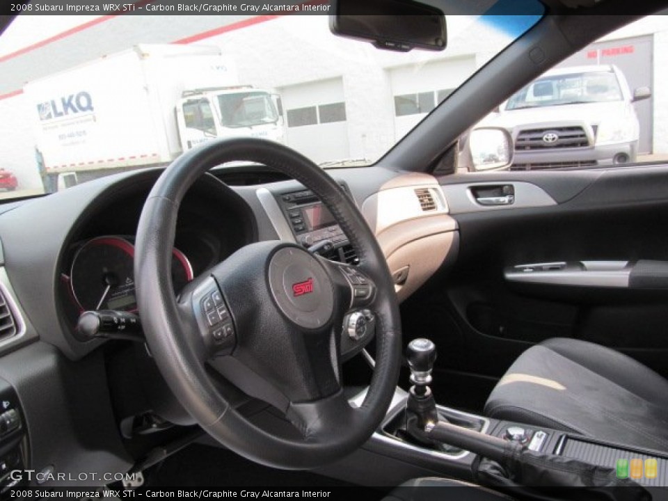 Carbon Black/Graphite Gray Alcantara Interior Photo for the 2008 Subaru Impreza WRX STi #68777624