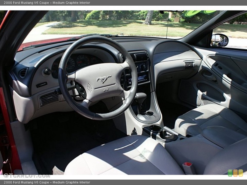 Medium Graphite Interior Prime Interior for the 2000 Ford Mustang V6 Coupe #68778815