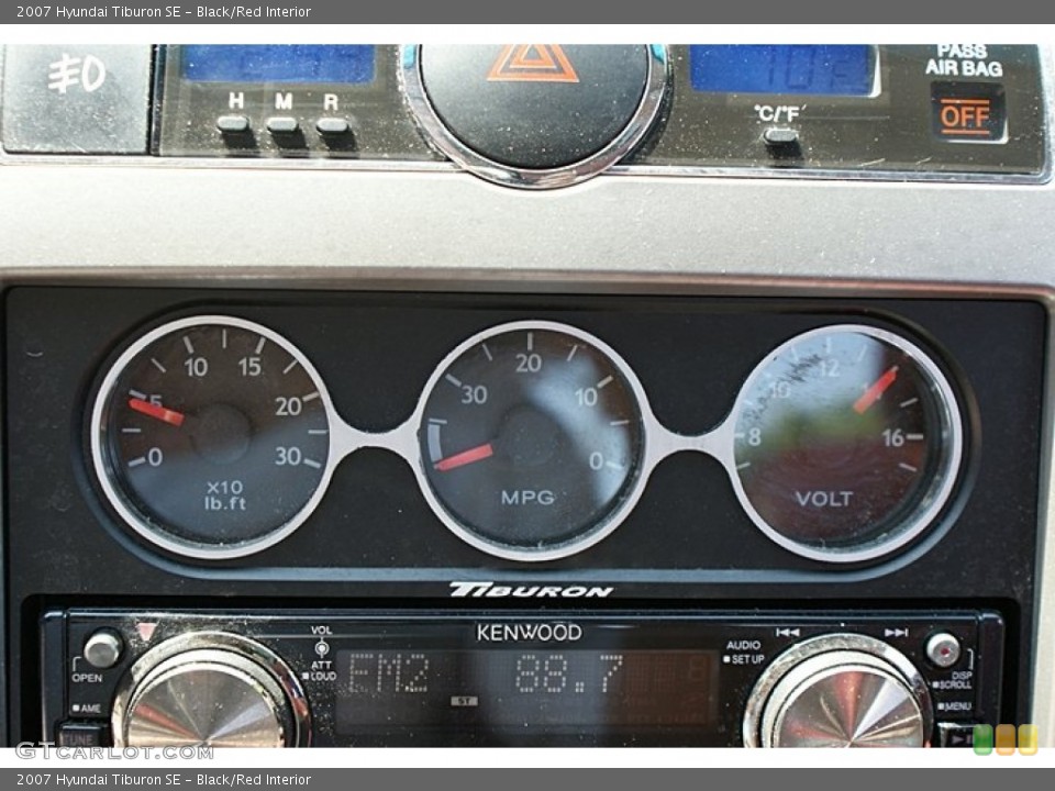 Black/Red Interior Gauges for the 2007 Hyundai Tiburon SE #68780342