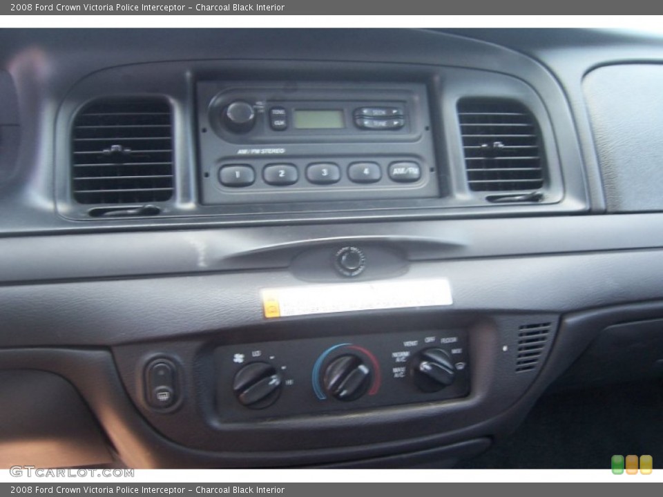 Charcoal Black Interior Controls for the 2008 Ford Crown Victoria Police Interceptor #68784100