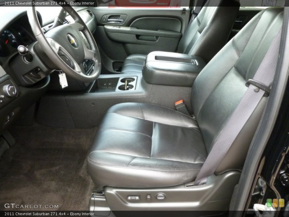 Ebony Interior Front Seat for the 2011 Chevrolet Suburban Z71 4x4 #68785100