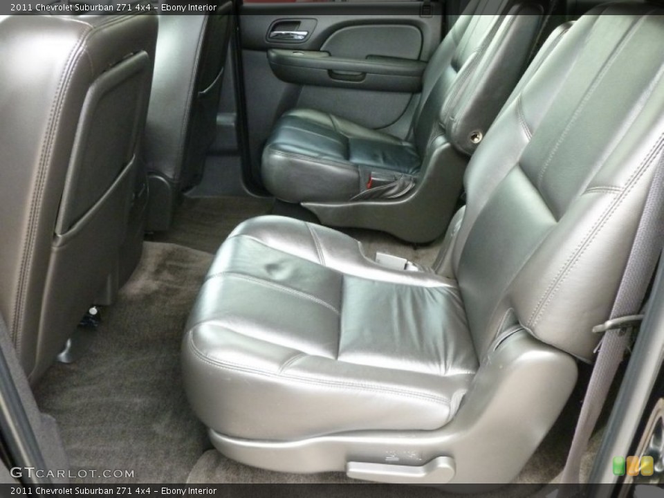 Ebony Interior Rear Seat for the 2011 Chevrolet Suburban Z71 4x4 #68785109