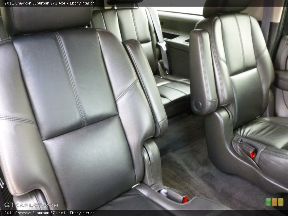 Ebony Interior Rear Seat for the 2011 Chevrolet Suburban Z71 4x4 #68785172