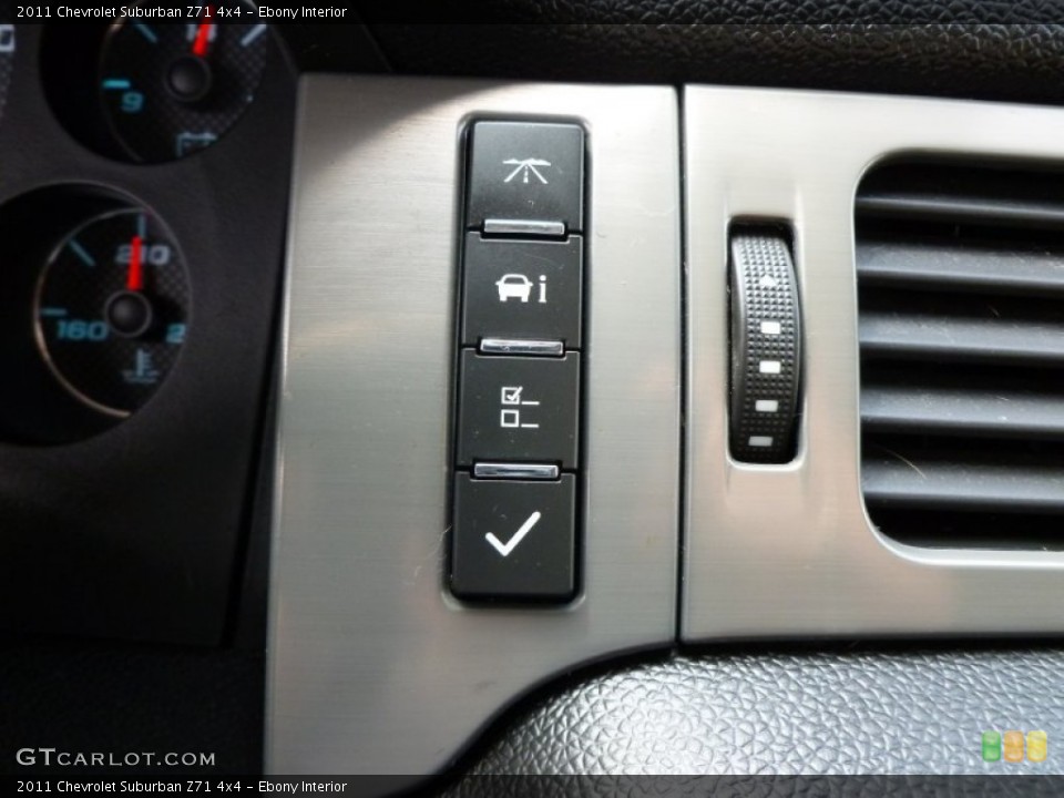 Ebony Interior Controls for the 2011 Chevrolet Suburban Z71 4x4 #68785300