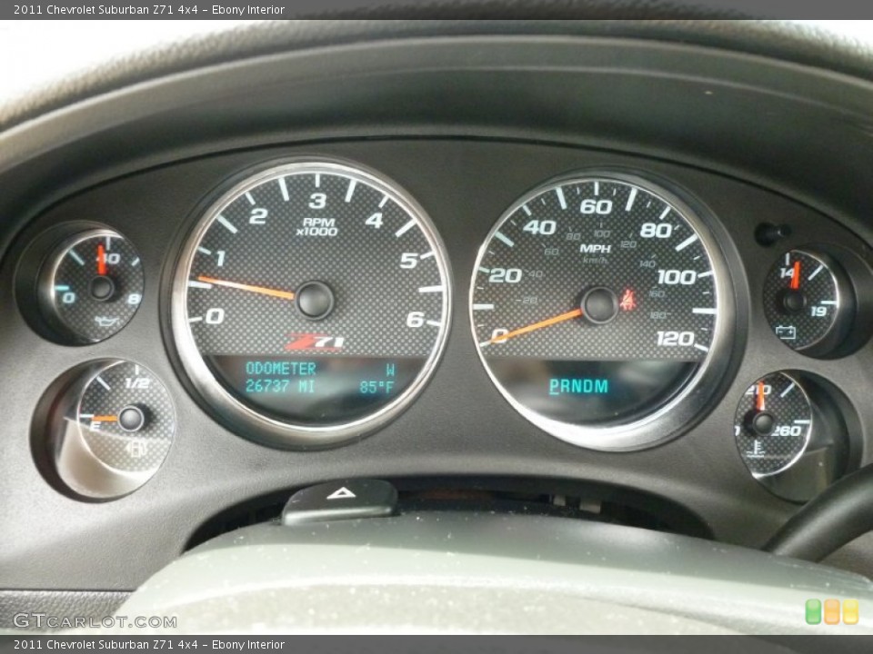 Ebony Interior Gauges for the 2011 Chevrolet Suburban Z71 4x4 #68785373