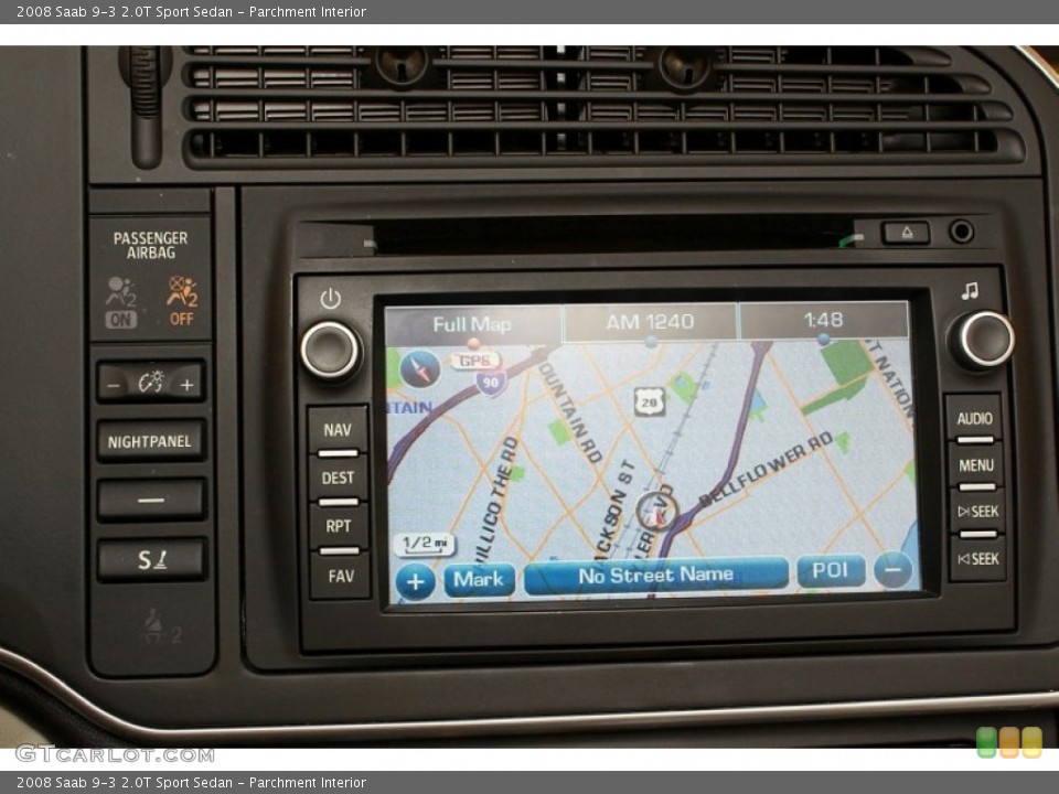 Parchment Interior Navigation for the 2008 Saab 9-3 2.0T Sport Sedan #68787312