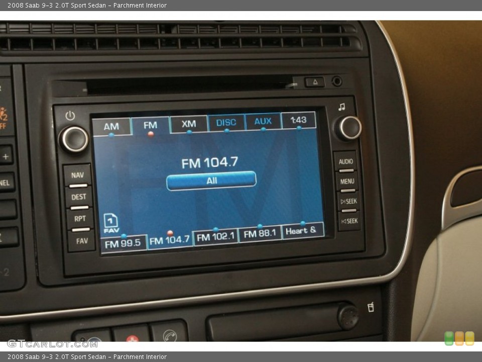 Parchment Interior Audio System for the 2008 Saab 9-3 2.0T Sport Sedan #68787349