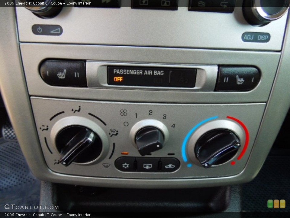 Ebony Interior Controls for the 2006 Chevrolet Cobalt LT Coupe #68787947