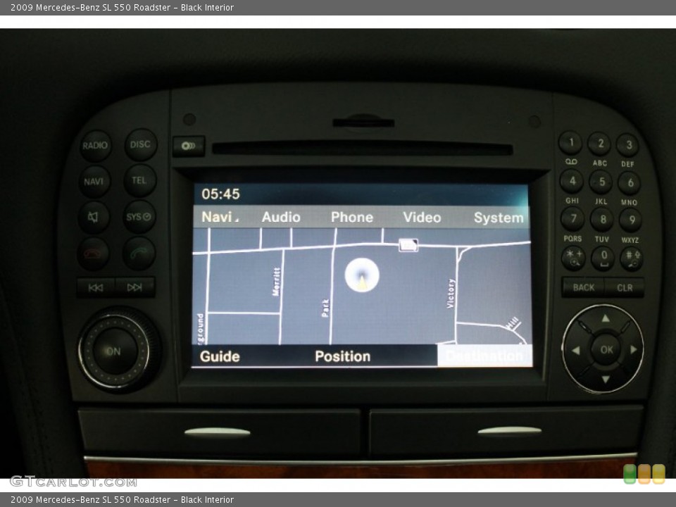 Black Interior Navigation for the 2009 Mercedes-Benz SL 550 Roadster #68789237