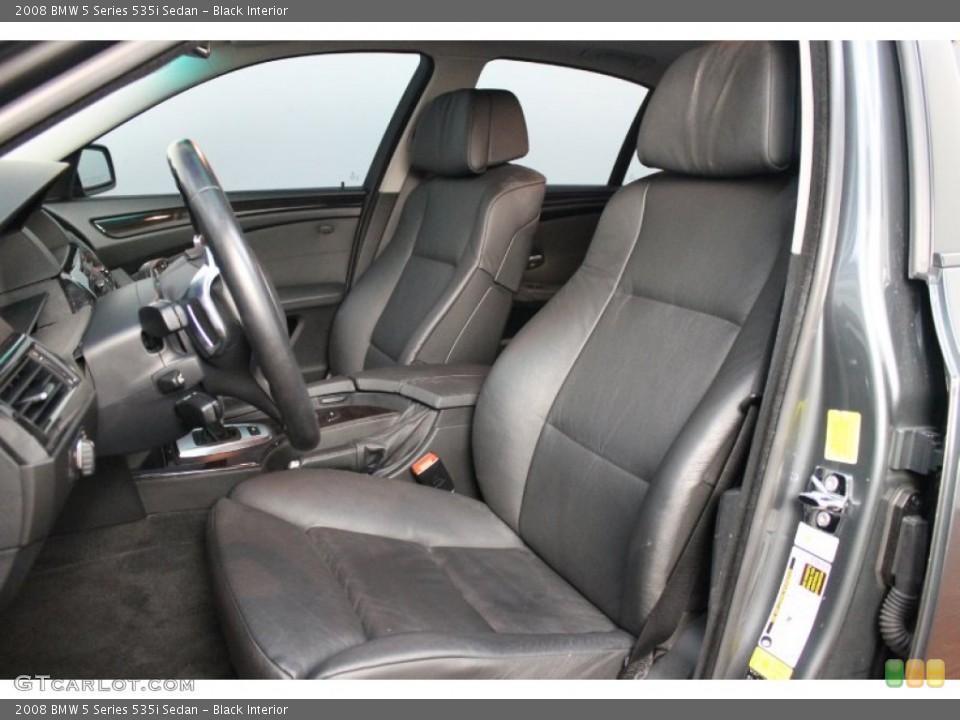 Black Interior Front Seat for the 2008 BMW 5 Series 535i Sedan #68789480