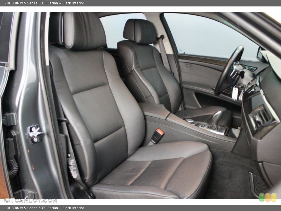 Black Interior Front Seat for the 2008 BMW 5 Series 535i Sedan #68789489
