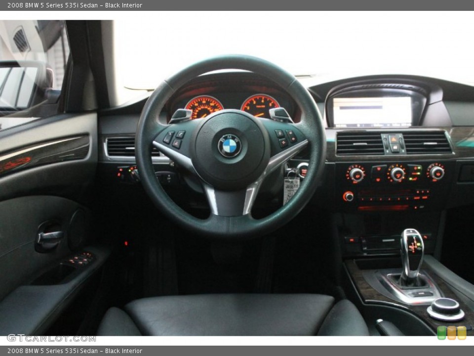 Black Interior Dashboard for the 2008 BMW 5 Series 535i Sedan #68789621