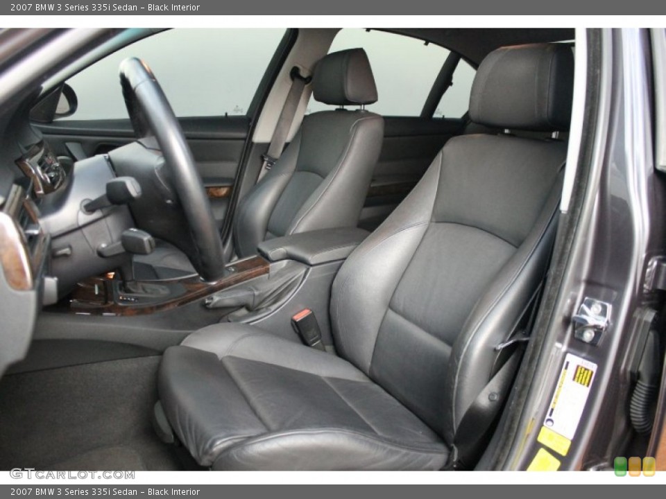 Black Interior Front Seat for the 2007 BMW 3 Series 335i Sedan #68789846