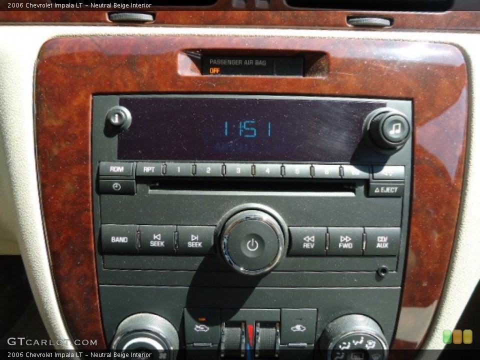 Neutral Beige Interior Audio System for the 2006 Chevrolet Impala LT #68790185