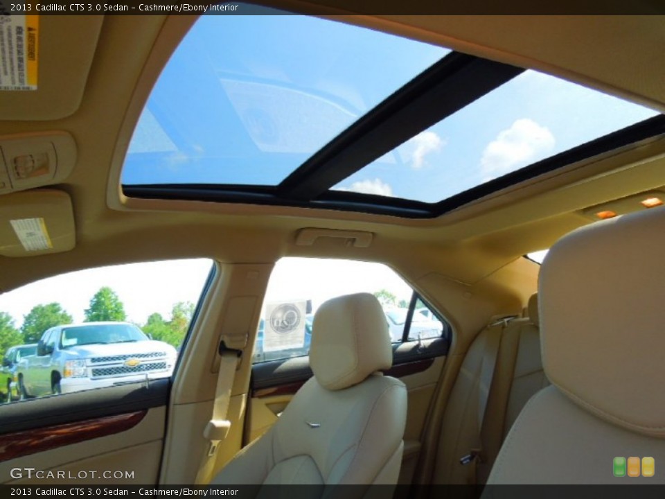 Cashmere/Ebony Interior Sunroof for the 2013 Cadillac CTS 3.0 Sedan #68790374
