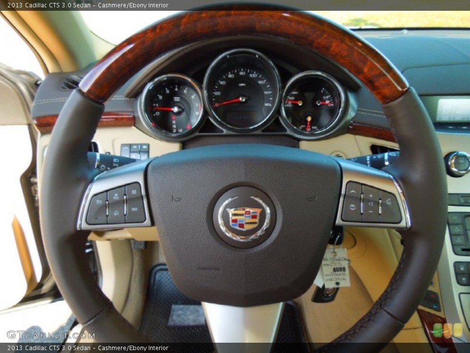 Cashmere/Ebony Interior Steering Wheel for the 2013 Cadillac CTS 3.0 Sedan #68790401