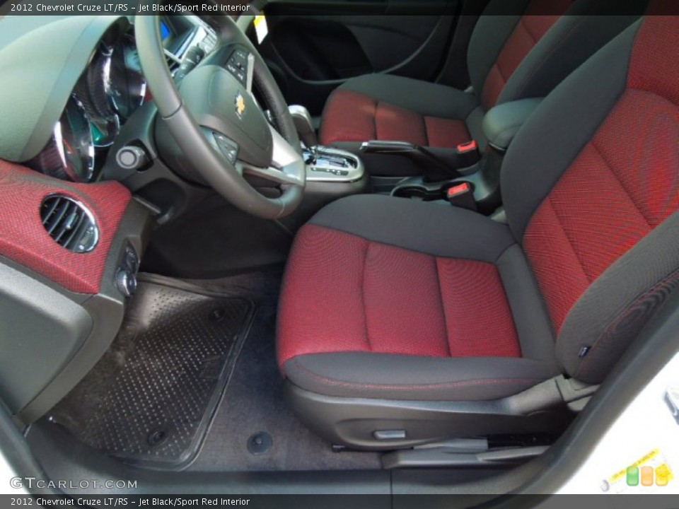 Jet Black/Sport Red Interior Front Seat for the 2012 Chevrolet Cruze LT/RS #68790803