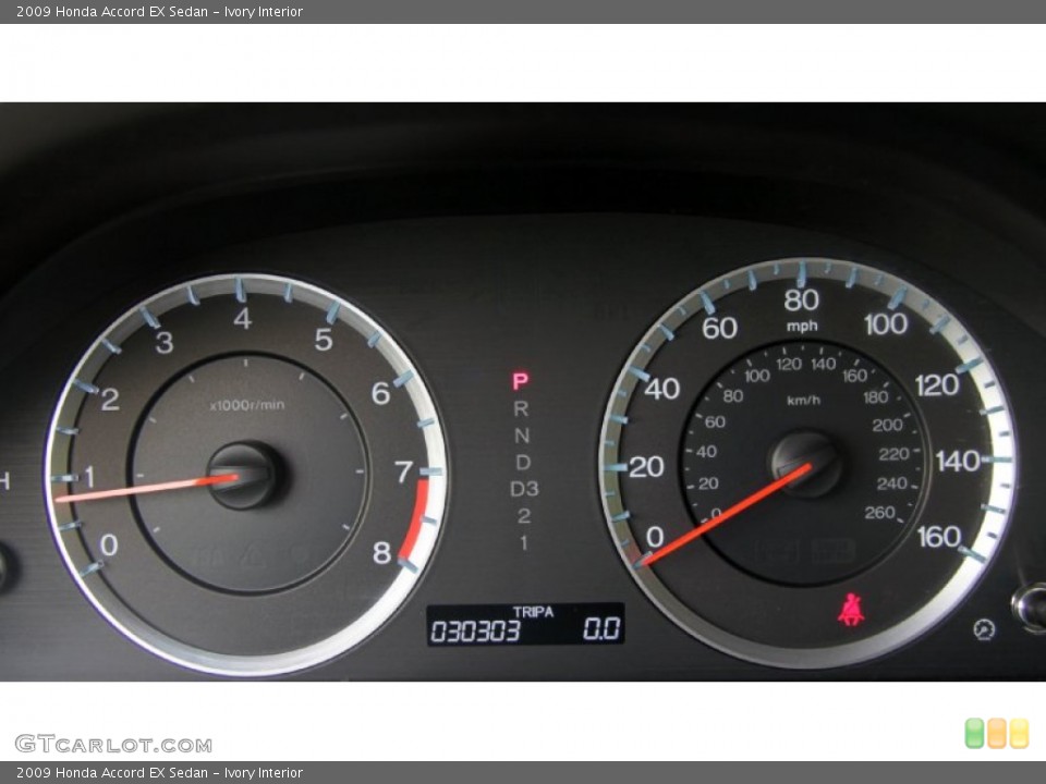 Ivory Interior Gauges for the 2009 Honda Accord EX Sedan #68790809