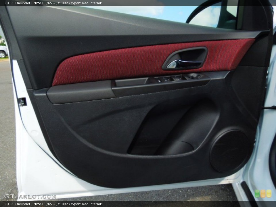 Jet Black/Sport Red Interior Door Panel for the 2012 Chevrolet Cruze LT/RS #68790821