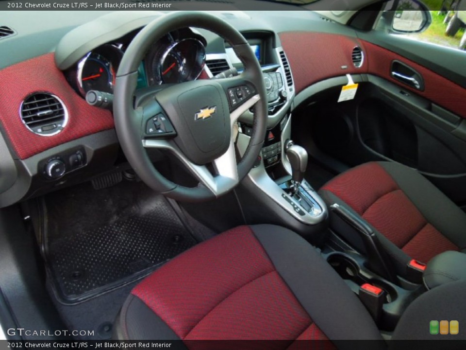 Jet Black/Sport Red Interior Prime Interior for the 2012 Chevrolet Cruze LT/RS #68790959