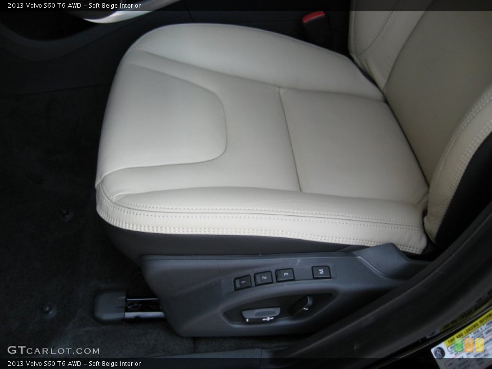 Soft Beige Interior Front Seat for the 2013 Volvo S60 T6 AWD #68793686