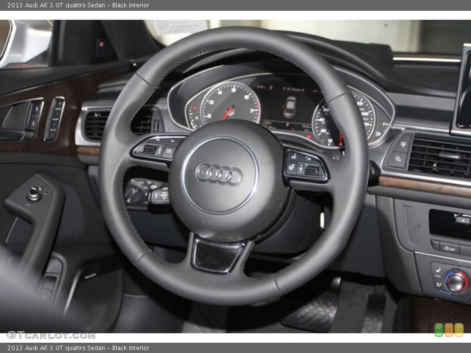 Black Interior Steering Wheel for the 2013 Audi A6 3.0T quattro Sedan #68794823