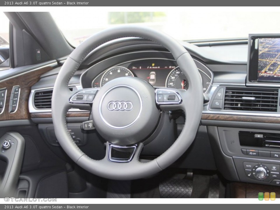 Black Interior Steering Wheel for the 2013 Audi A6 3.0T quattro Sedan #68795057