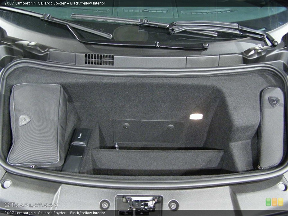 Black/Yellow Interior Trunk for the 2007 Lamborghini Gallardo Spyder #68796