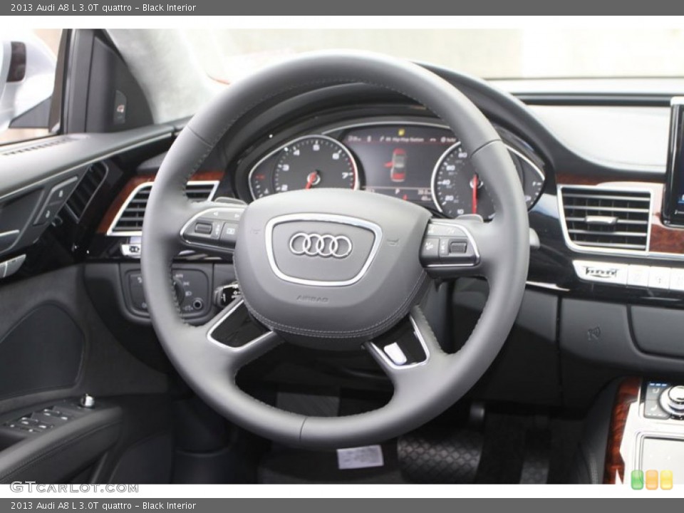 Black Interior Steering Wheel for the 2013 Audi A8 L 3.0T quattro #68796116