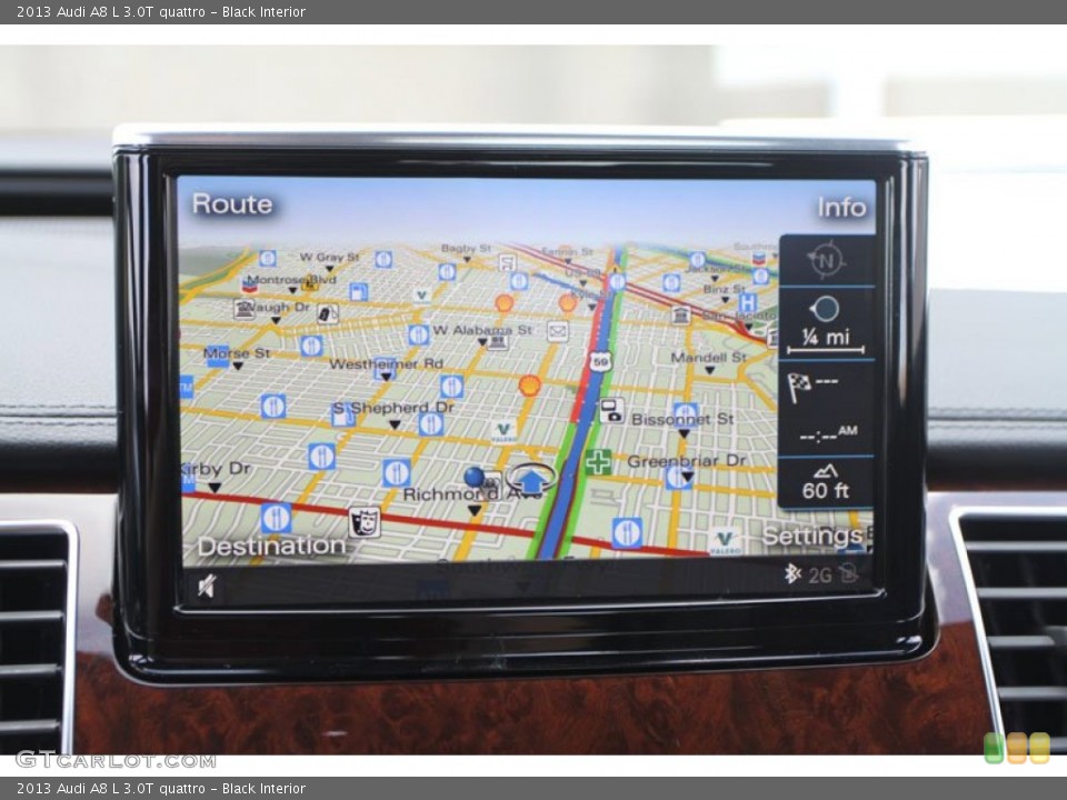 Black Interior Navigation for the 2013 Audi A8 L 3.0T quattro #68796326