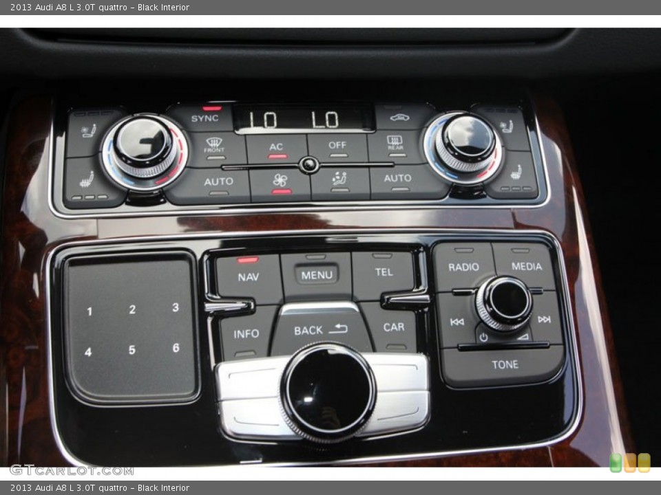 Black Interior Controls for the 2013 Audi A8 L 3.0T quattro #68796343