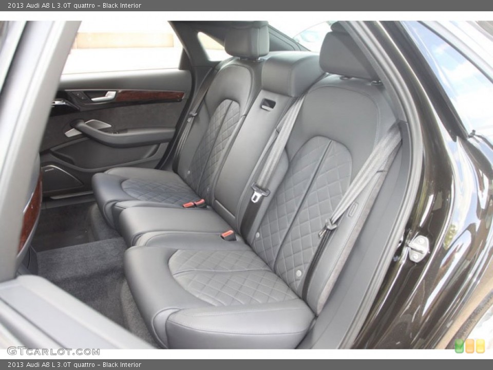 Black Interior Rear Seat for the 2013 Audi A8 L 3.0T quattro #68796368